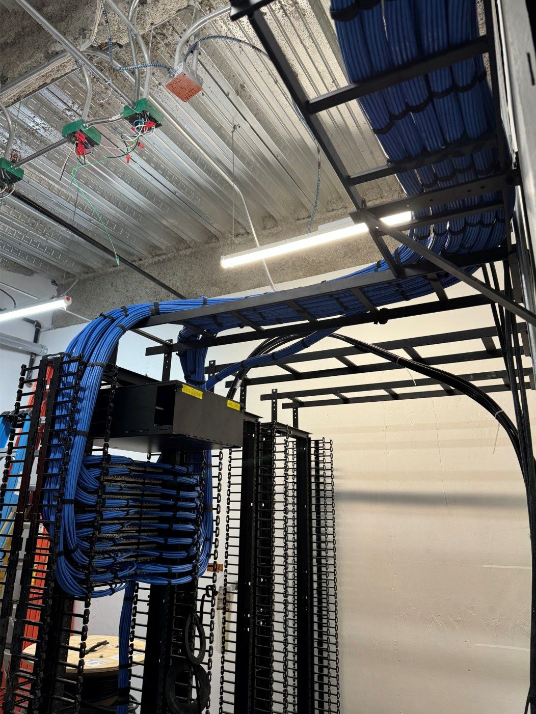 Network infrastructure project in a facility